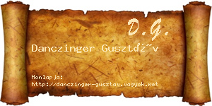Danczinger Gusztáv névjegykártya